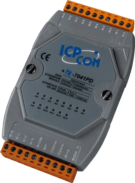 ICP-CON I-7041PD модуль дискретного ввода 14-канальный с изоляцией, 16-битные счетчики, индикация