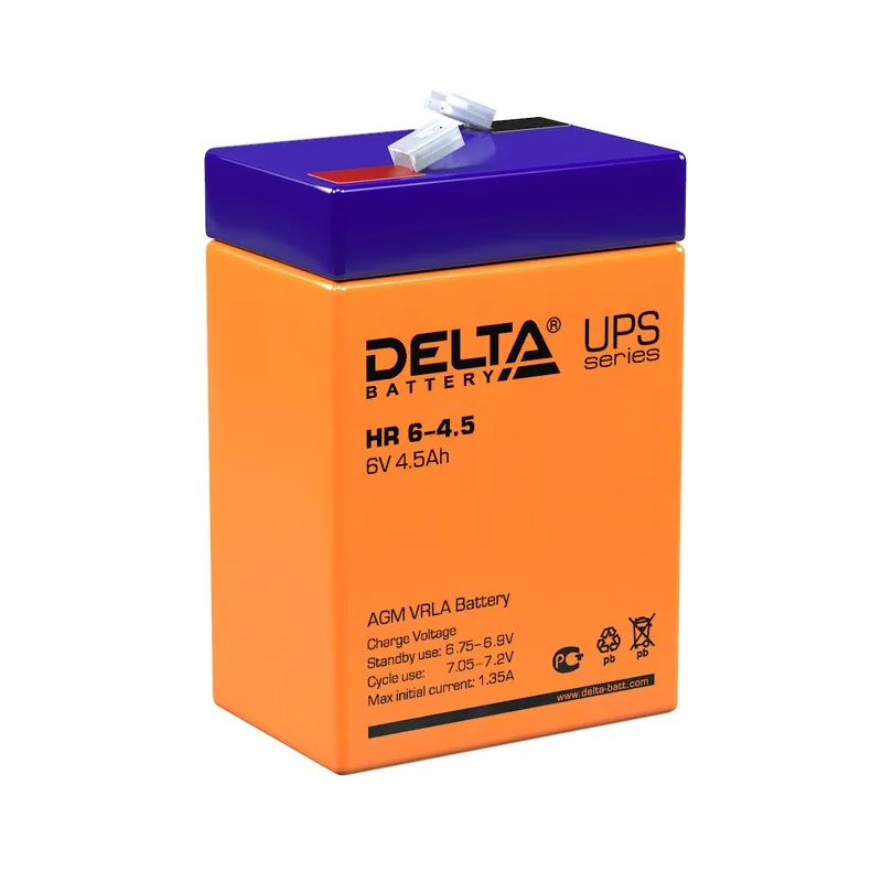 Delta HR 6-4.5 Аккумуляторная батарея (6В, 4.5Ач)