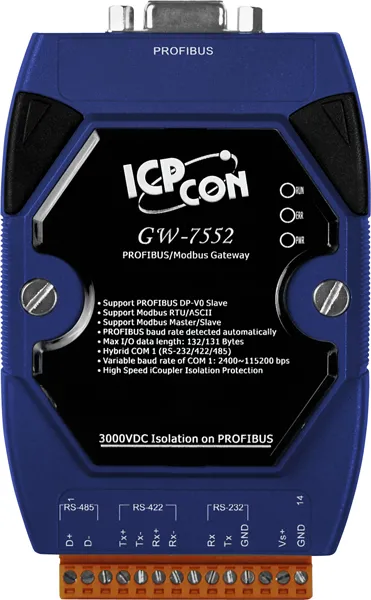 ICP-CON GW-7552-B PROFIBUS/Modbus Gateway