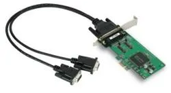 MOXA CP-132EL-DB9M 2-портовая низкопрофильная плата RS-422/485 для шины PCI Express с разъемами DB9