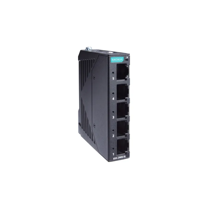 MOXA EDS-2005-EL Компактный 5-портовый неуправляемый коммутатор 10/100 BaseT(X) Ethernet, QoS, в металлическом корпусе, -10...+60C