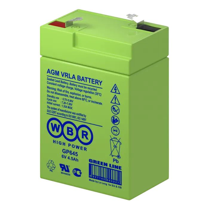 WBR GP 645 Аккумуляторная батарея (6В, 4.5Ач)
