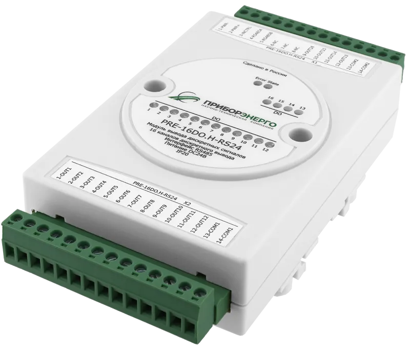 Модуль дискретного вывода PRE-16DO.H-RS24 (Приборэнерго)