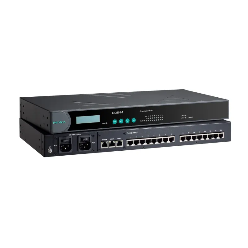 MOXA CN2650-16 16-портовый консольный сервер RS-232/422/485 в Ethernet с двумя независимыми LAN