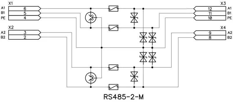 Устройства защиты от импульсных перенапряжений (УЗИП) RS485-2-M (исп.1) (Приборэнерго)
