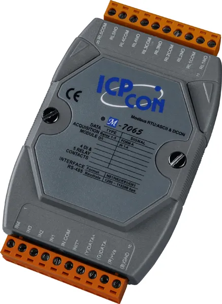 ICP-CON M-7065-G 4-канальный модуль дискретного ввода с изоляцией и 5-канальный релейного дискретного вывода