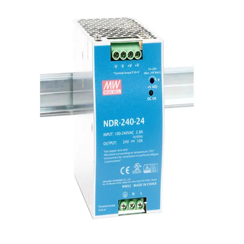 NDR-480-24 Mean Well Блок питания (AC/DC, монтаж DIN-рейку, 24В, 20А)