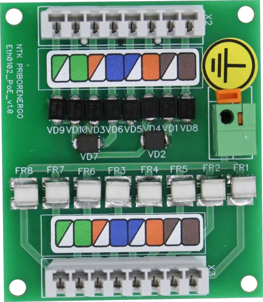 Устройства защиты от импульсных перенапряжений (УЗИП) Ethernet PoE 0102 IP00 (Приборэнерго)