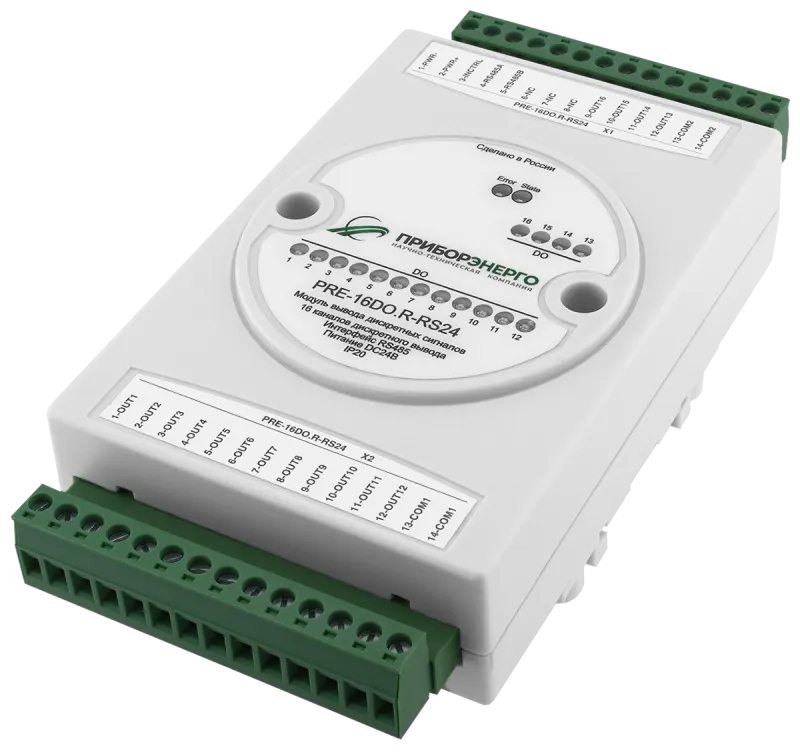 Модуль дискретного вывода PRE-16DO.R-RS24 (Приборэнерго)