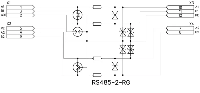 Устройства защиты от импульсных перенапряжений (УЗИП) RS485-2-RG (исп.2) (Приборэнерго)