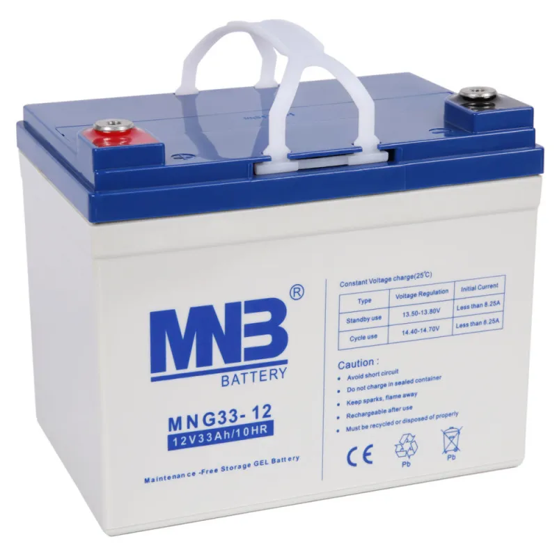 MNB MNG 33-12 Аккумуляторная батарея гелевая 12V 33 Ah, 196*131*161мм