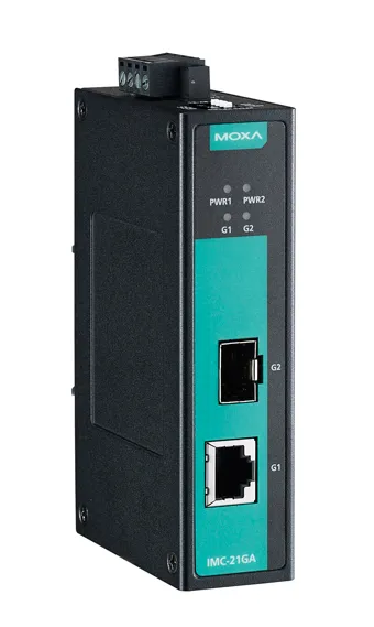 Конвертер IMC-21GA Промышленный медиаконвертер  Gigabit Ethernet 10/100/1000BaseTX в 100/1000BaseSFP в металлическом корпусе