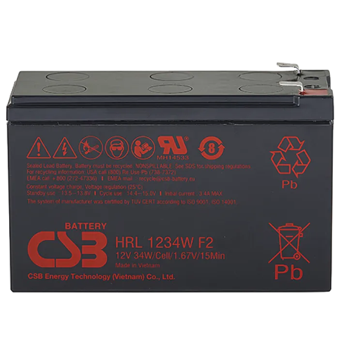 CSB HRL 1234W (HRL1234W F2) Аккумуляторная батарея с увеличенным сроком службы (12В, 9Ач)