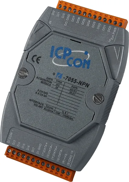 ICP-CON I-7055-NPN Модуль с 8 каналами дискретного ввода и 16-битного счетчика и 8 каналами дискретного вывода с изоляцией