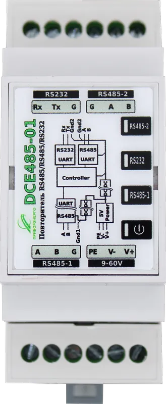 Повторитель интерфейса RS484/RS485/RS232 DCE485-01 (Приборэнерго)