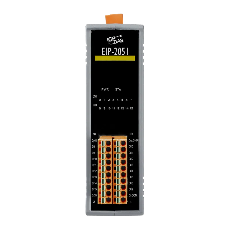 ICP-CON EIP-2051 Модуль ввода-вывода, 16 каналов дискретного ввода, EtherNet/IP (RoHS)