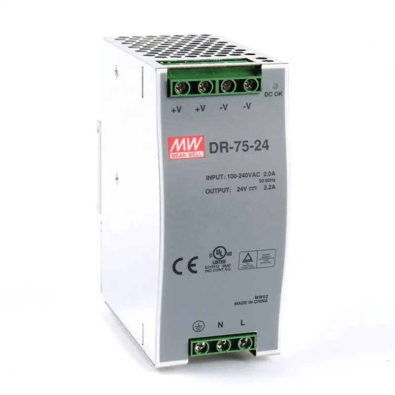 DRH-120-24 Mean Well Блок питания (AC/DC, монтаж DIN-рейку, 24В, 5А)