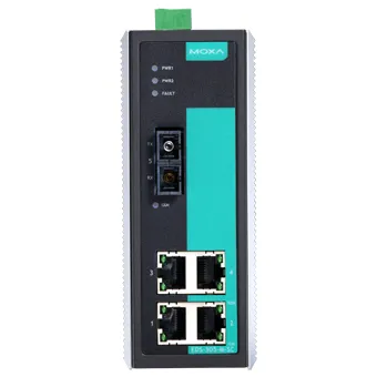 MOXA EDS-305-M-SC-T Коммутатор 4 x 10/100BaseTX, 1 x 100BaseFX (многомодовое оптоволокно), с расширенным диапазоном температур