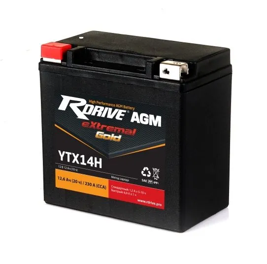 RDrive eXtremal GOLD YTX14H-BS Аккумуляторная батарея (12 V, 12 Ah)