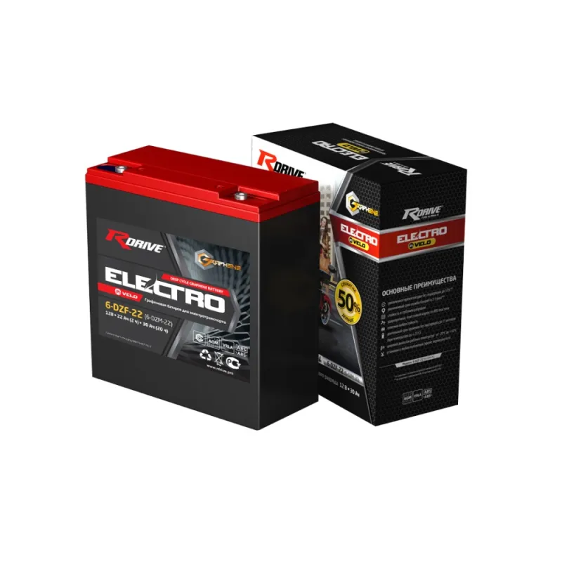 RDrive ELECTRO Velo 6-DZF-22 Тяговый аккумулятор (12 V, 22 Ah)