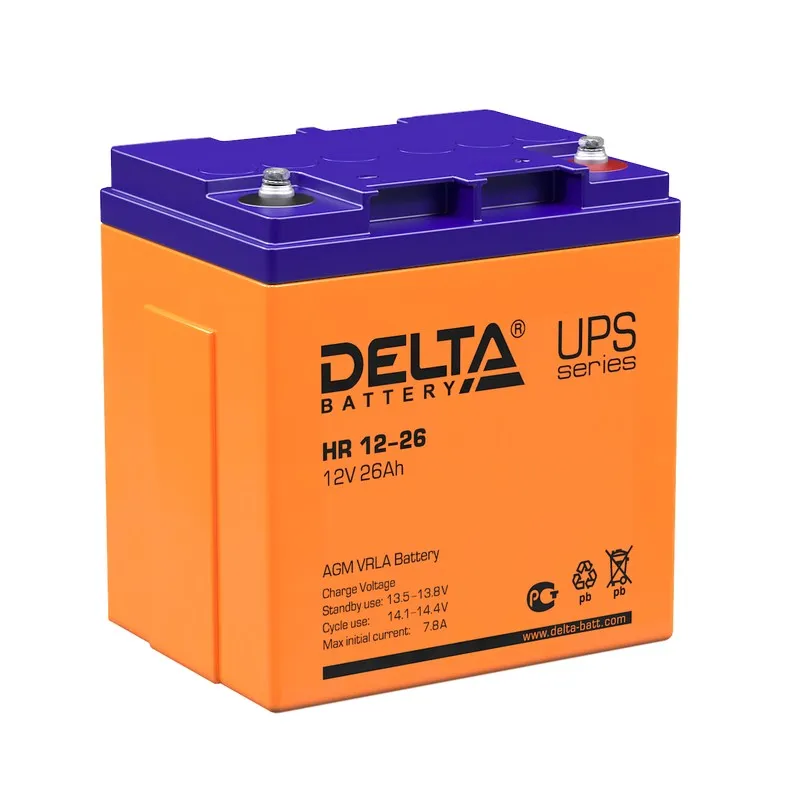 Delta HR 12-26 Аккумуляторная батарея (12В, 26Ач)