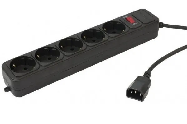Сетевой фильтр PC Pet AP01006-E-BK 1.8м (5 розеток) черный, 7А 1500Вт