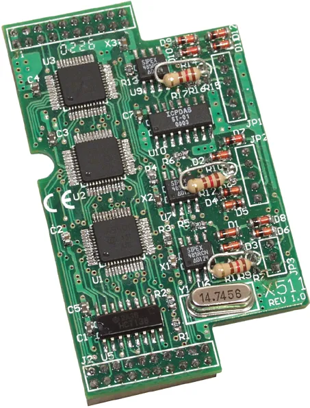 ICP-CON X511 Плата расширения для контроллеров серий I-7188XB/XG/EX/EG, μPAC-7186EX/EG/FD/SM, 3 порта RS-485