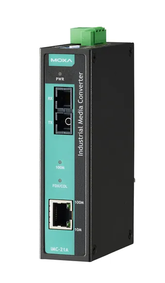 MOXA IMC-21A-M-SC-T Медиа-конвертер Ethernet 10/100BaseTX в 100BaseFX (многомодовое оптоволокно) в металлическом корпусе с расширенным диапазоном температур