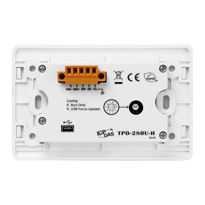ICP-CON TPD-283U-H CR 2.8” Touch HMI device with RS-485, RTC, Ethernet, PoE Сенсорная панель