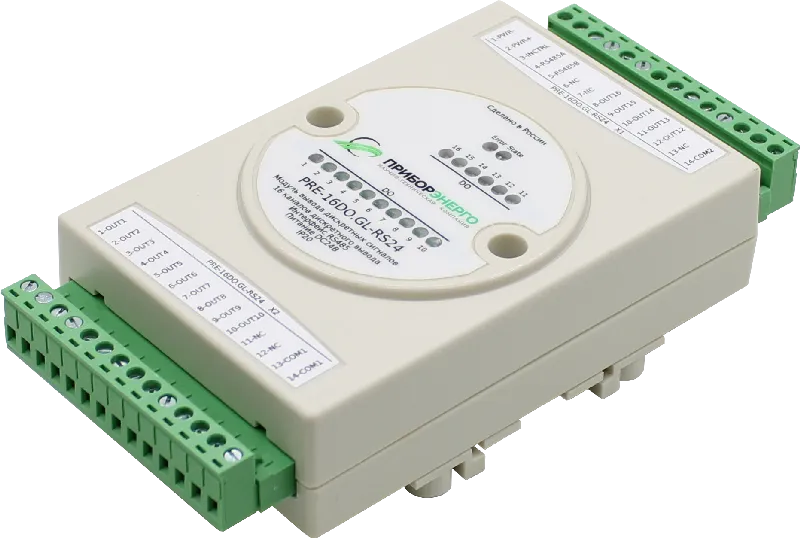Модуль дискретного вывода PRE-16DO.GL-RS24 (Приборэнерго)