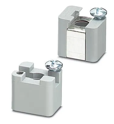 0404428 AB/SS Опора, из изоляционного материала, со стопорным винтом, используется для сборной шины 3x10 мм или 6х6 мм, цвет: серый (10шт.)