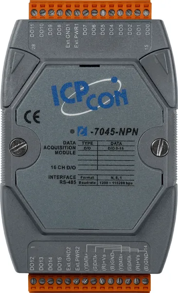 ICP-CON I-7045-NPN модуль дискретного вывода типа потребитель с изоляцией 16-канальный