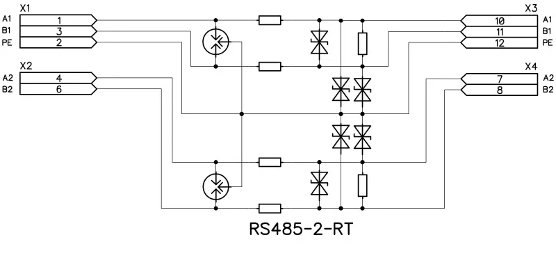 Устройства защиты от импульсных перенапряжений (УЗИП) RS485-2-RT (исп.2) (Приборэнерго)