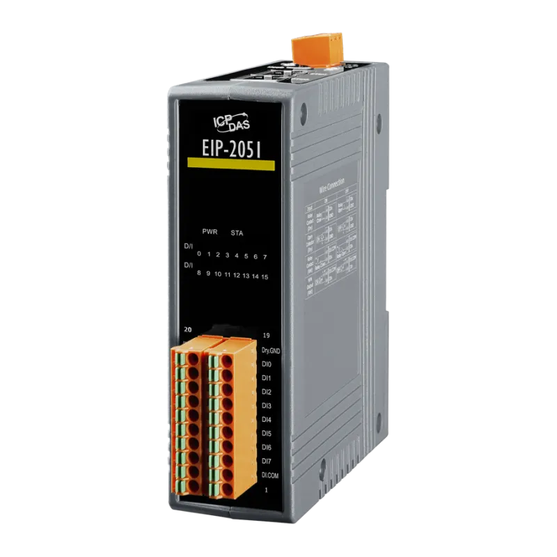 ICP-CON EIP-2051 Модуль ввода-вывода, 16 каналов дискретного ввода, EtherNet/IP (RoHS)