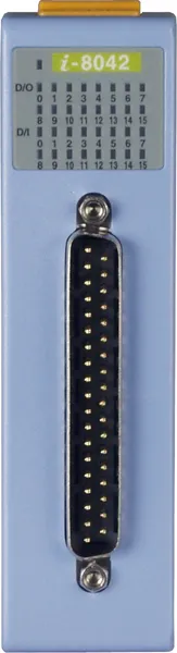 ICP-CON I-8042 Модуль с 16 каналами DO (sink, source, открытый коллектор) и 16 DI (sink, source, влажный) с изоляцией, низкий профиль, параллельная шина