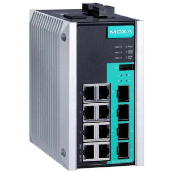 MOXA EDS-G512E-4GSFP Управляемый коммутатор 8 x 10/100/1000BaseTX, 4 x 100/1000Base SFP