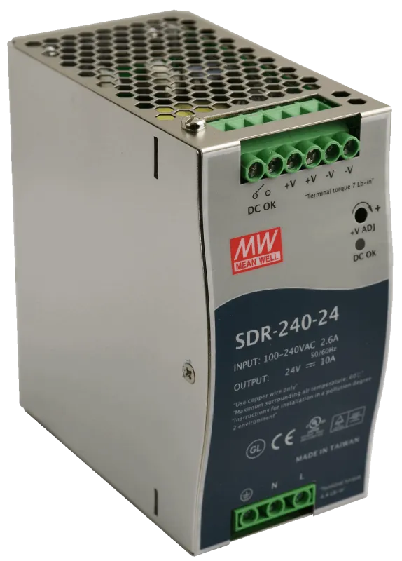 SDR-240-24 Mean Well Блок питания (AC/DC, монтаж DIN-рейку, 24В, 10А)