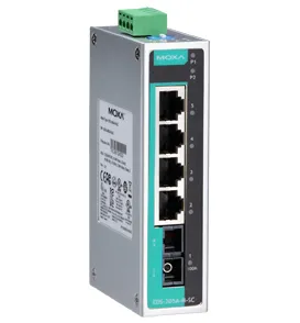 MOXA EDS-205A-S-SC Компактный коммутатор 4 x 10/100BaseTX, 1 x 100BaseFX (одномодовое оптоволокно) в металлическом корпусе