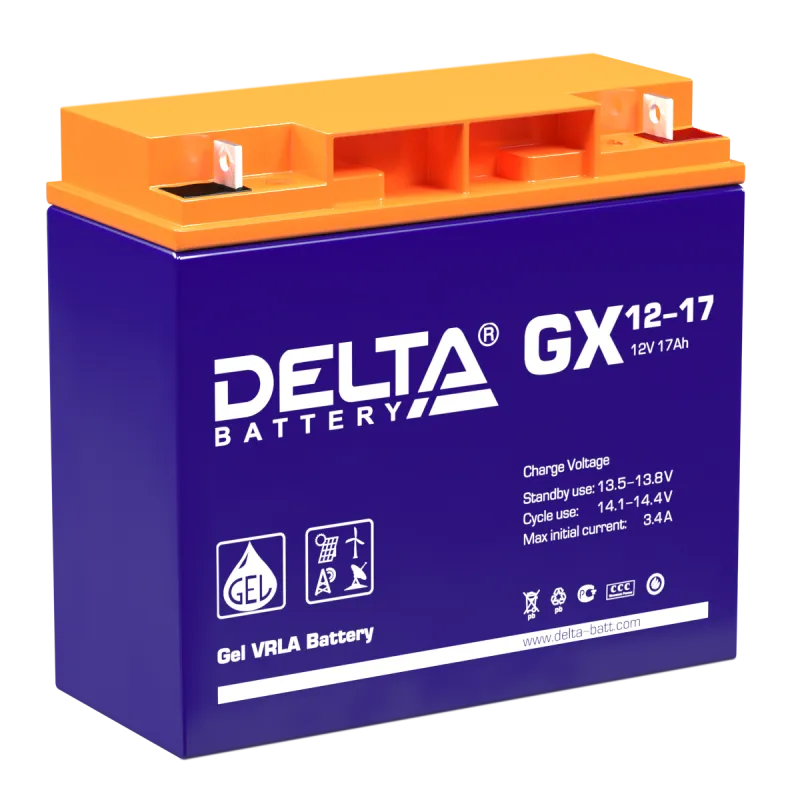 Delta GX 12-17 Аккумуляторная батарея (12В, 17Ач)