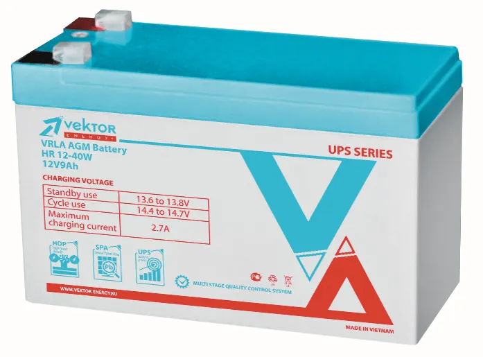 Vector HR 12-40W Аккумуляторная батарея (12В, 9 Ач, 40W@15мин/эл)
