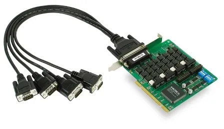 MOXA CP-134U-I-DB9M 4-портовая плата с 2 портами RS-422/485 и 2 портами RS-232/422/485 с разъемами на кабеле DB9