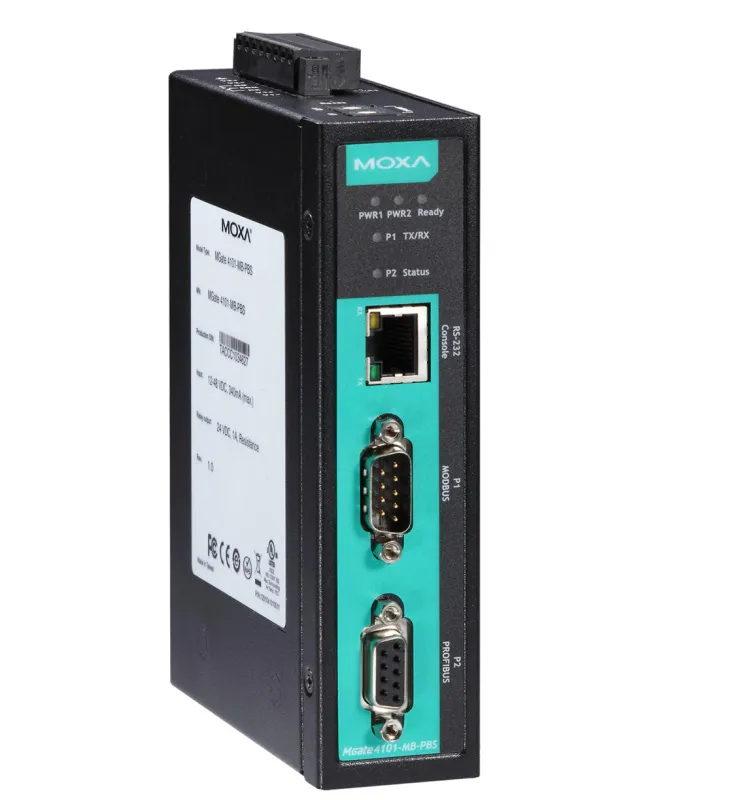 MOXA MGate 4101-MB-PBS 1-портовый преобразователь Modbus RTU/ASCII в PROFIBUS в промышленном исполнении