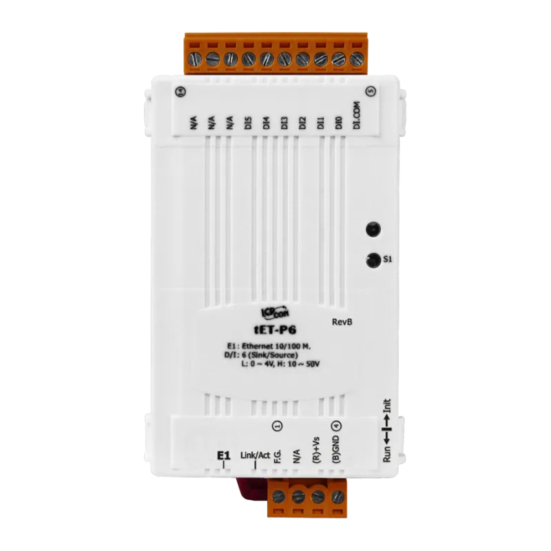 ICP-CON tET-P6 Mодуль дискретного ввода 6DI, Ethernet 10/100