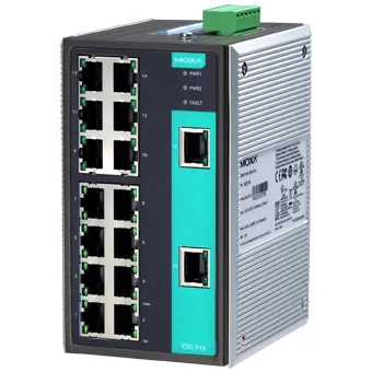 MOXA EDS-316-T Коммутатор 16 x 10/100BaseTX, с расширенным диапазоном температур