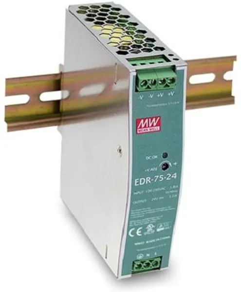 EDR-75-12 Mean Well Блок питания (AC/DC, монтаж DIN-рейку, 12В, 6.3А,75 Вт)