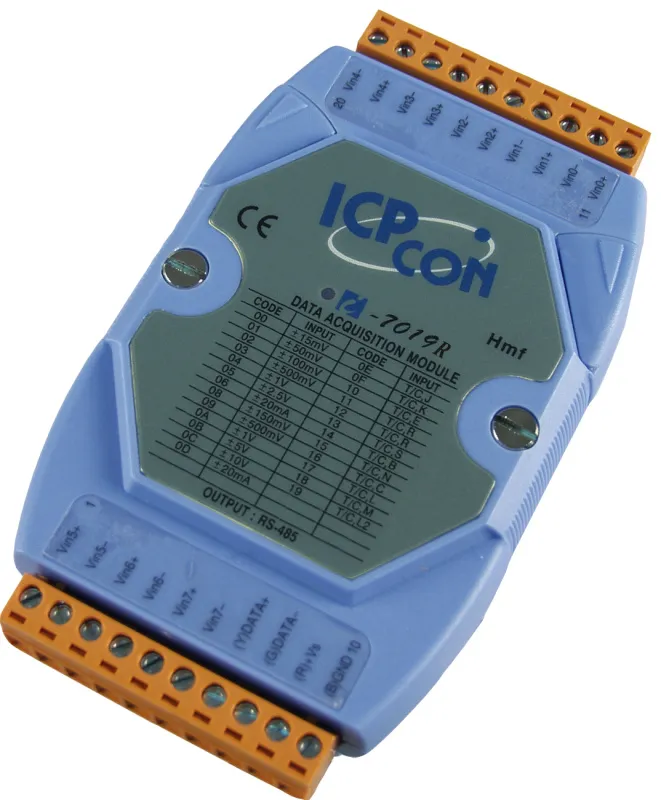 ICP-CON I-7019R 8-канальный универсальный модуль аналогового ввода с защитой от перенапряжения