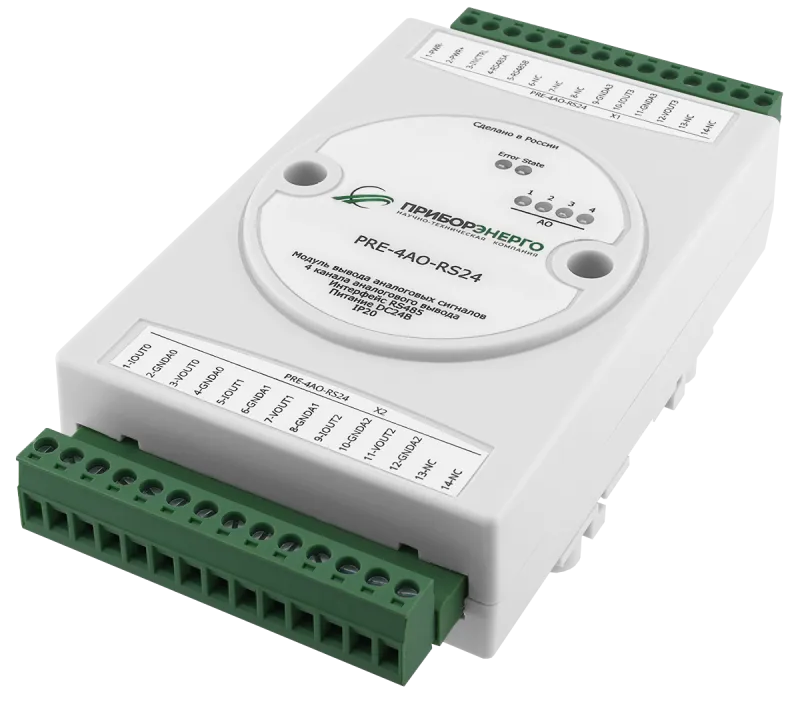 Модуль аналогового вывода PRE-M-4AO-RS24 (Приборэнерго)