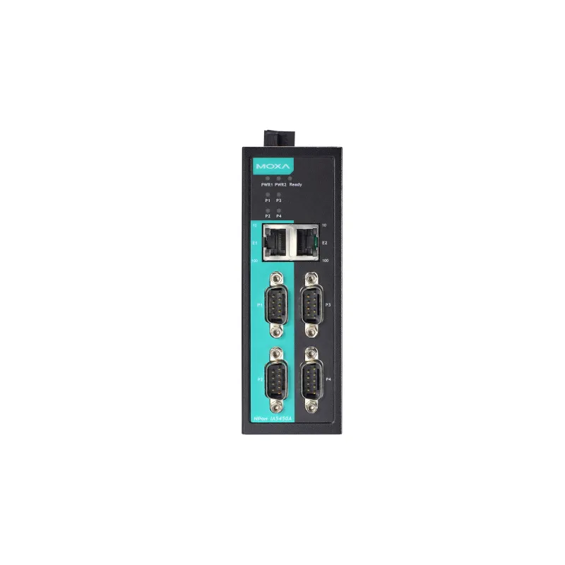 MOXA Nport IA5450AI 4-портовый усовершенствованный преобразователь RS-232/422/485 в Ethernet с изоляцией 2 КВ