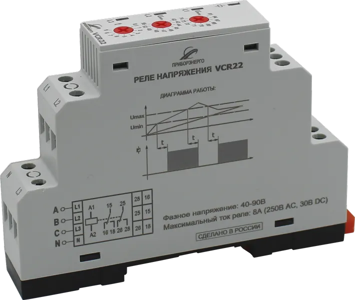 Реле контроля напряжения VCR22 (Приборэнерго)