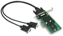 MOXA CP-132EL-I-DB9M 2-портовая низкопрофильная плата RS-422/485 для шины PCI Express с разъемами DB9